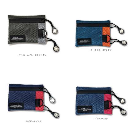 ナイロンコインケース ネイビーXレッド