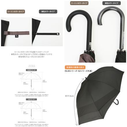 スライド設計 長傘65cm ターコイズ