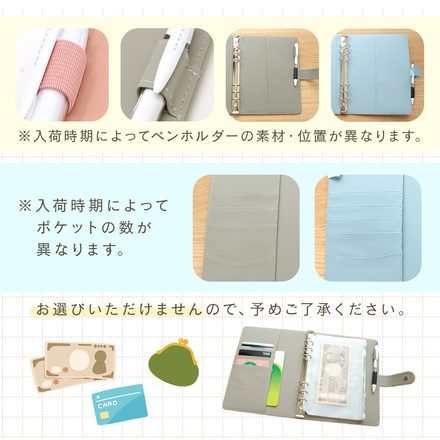 MILASIC 家計管理 ポーチ ブルー A6 TN-HOMP-BU-A6