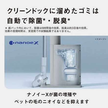 Panasonic パナソニック セパレート型コードレススティック掃除機 マイクロミスト搭載 MC-NX810KM-W ホワイト