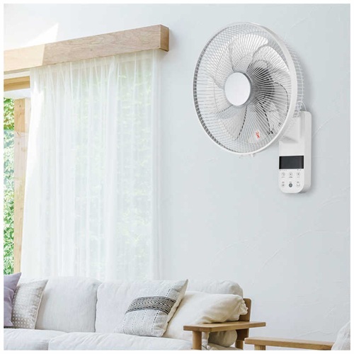 壁掛扇風機 DCモーター搭載 リモコン付き ホワイト シィーネット CKDF308WH
