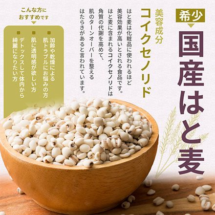 雑穀米本舗 国産 麦5種ブレンド(丸麦/押麦/はだか麦/もち麦/はと麦) 900g(450g×2袋)