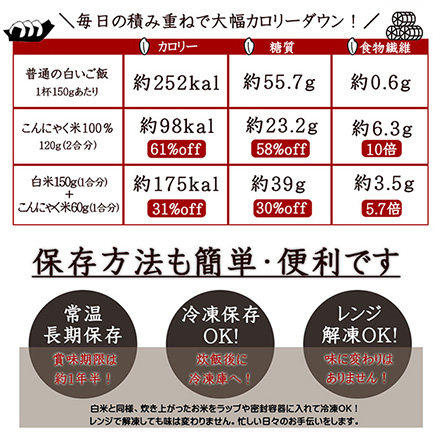 雑穀米本舗 糖質制限 こんにゃく米(乾燥) 10kg(500g×20袋)