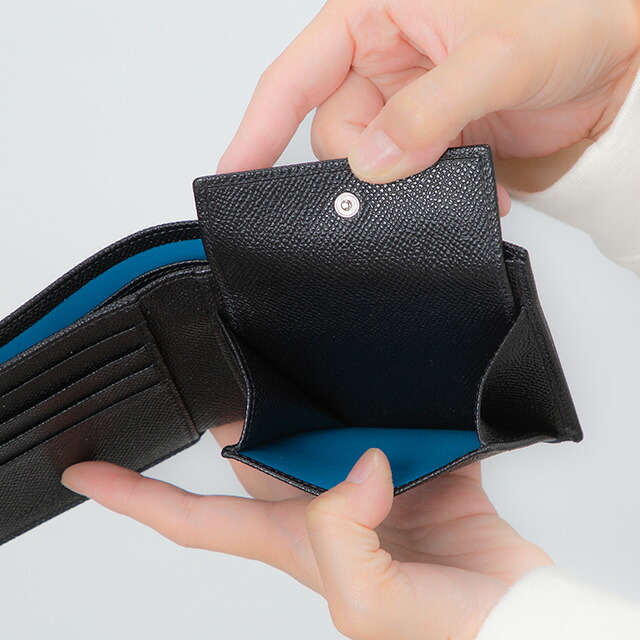 ブルガリ 二つ折り財布 メンズ BVLGARI 30396GRAIN BLK ブラック ウォレット ブランド 高級 おしゃれ プレゼント 実用的