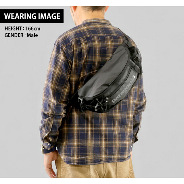 パタゴニア ウエストポーチ メンズ レディース ブランド PATAGONIA ブラックホールウエストパック5L ボディバッグ 2WAY 49282 ブラック バッグ