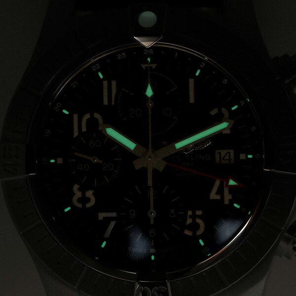 ブライトリング アベンジャー クロノグラフ GMT 45 自動巻き 腕時計 メンズ クロノグラフ BREITLING A24315101C1X1 アナログ ブルー ネイビー イエロー スイス製 高級 ブランド おしゃれ 防水 文字盤 大きい プレゼント 男性 実用的