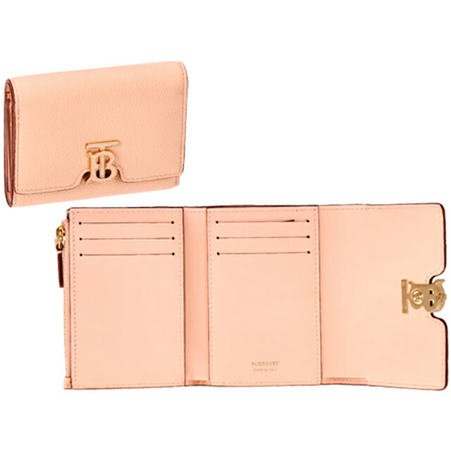 バ－バリ－ 三つ折り財布 レディース ブランド BURBERRY 8055219 ライトピンク ウォレット 高級 おしゃれ プレゼント 実用的