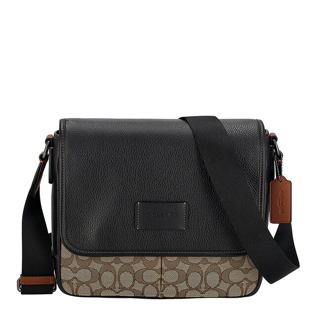 コーチ ショルダーバッグ メッセンジャーバッグ メンズ アウトレット ブランド COACH CE534 QBV1R カーキ/ブラックマルチ ブラウン 斜めがけ 高級 おしゃれ プレゼント 男性 実用的 かっこいい