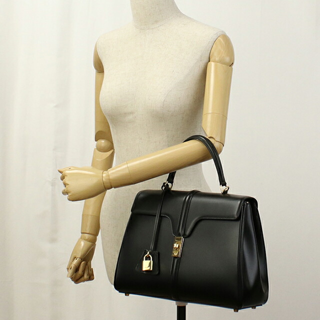 セリーヌ ハンドバッグ レディース ブランド CELINE 2WAY レザー 18737 ブラック バッグ 軽量 小さめ 手提げ 高級 おしゃれ プレゼント 女性 実用的 かわいい