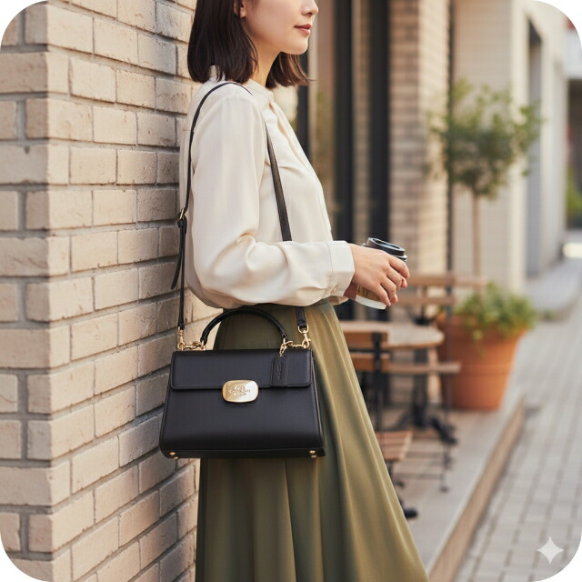 コーチ ハンドバッグ 2way ショルダーバッグ 斜めがけ レディース アウトレット ブランド COACH CP006 IMBLK ブラック 軽量 小さめ 手提げ 高級 おしゃれ プレゼント 女性 実用的 かわいい