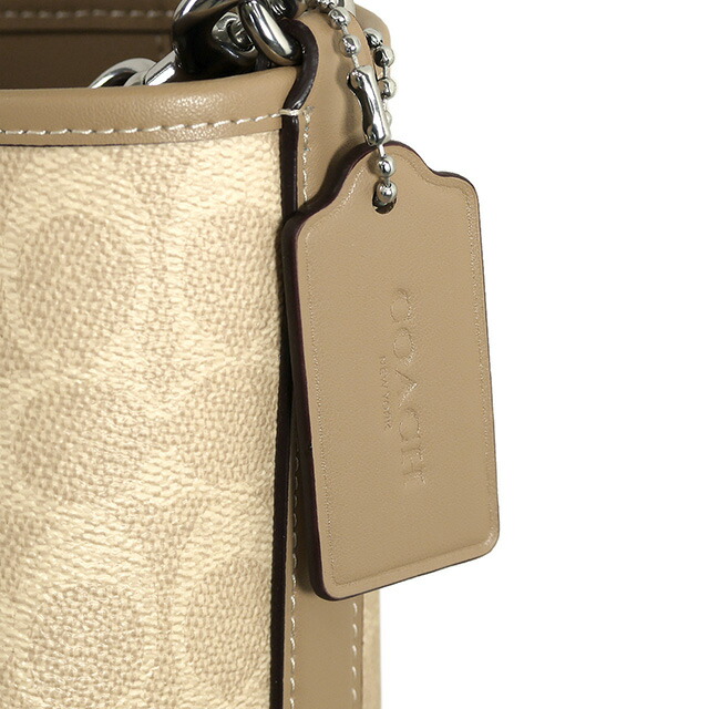 コーチ ハンドバッグ 2way ショルダーバッグ 斜めがけ メンズ レディース アウトレット ブランド COACH レザー CT802 SVPWH サンド/トープ ベージュ 軽量 小さめ 手提げ 高級 おしゃれ プレゼント 実用的