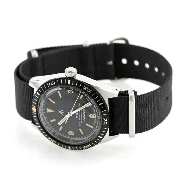 ナバルウォッチ Naval Watch Produced By LOWERCASE クォーツ 電池式 腕時計 ブランド メンズ NAVAL WATCH FRXB002 アナログ ブラック 黒 日本製 プレゼント 実用的 70代 見やすい