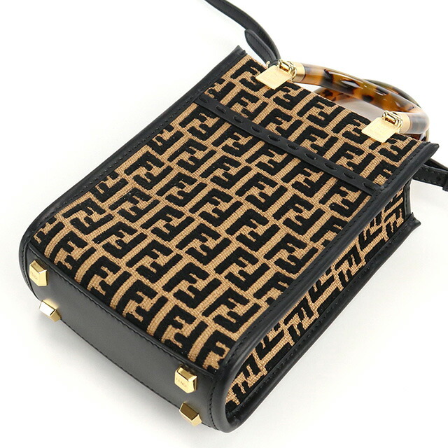 フェンディ トートバッグ レディース FENDI 8BS051 ブラック ブラウン系 バッグ 軽量 手提げ ブランド 高級 おしゃれ プレゼント 女性 実用的 かわいい