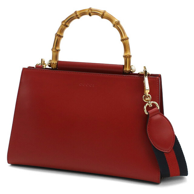 グッチ ハンドバッグ レディース ブランド GUCCI レザー 459076 レッド バッグ 軽量 小さめ 手提げ 高級 おしゃれ プレゼント 女性 実用的 かわいい