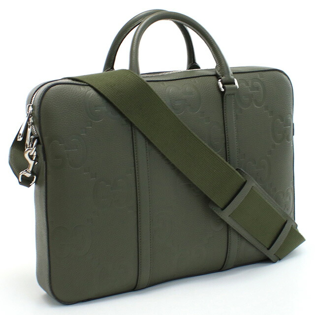 グッチ ブリーフケース メンズ GUCCI イタリア 658573 カーキ バッグ 軽量 A4 ノートpc ブランド 高級 おしゃれ プレゼント 男性 実用的 かっこいい