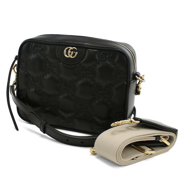 グッチ 斜め掛け ショルダーバッグ レディース ブランド GUCCI GG MATELASSE 702234 ブラック バッグ