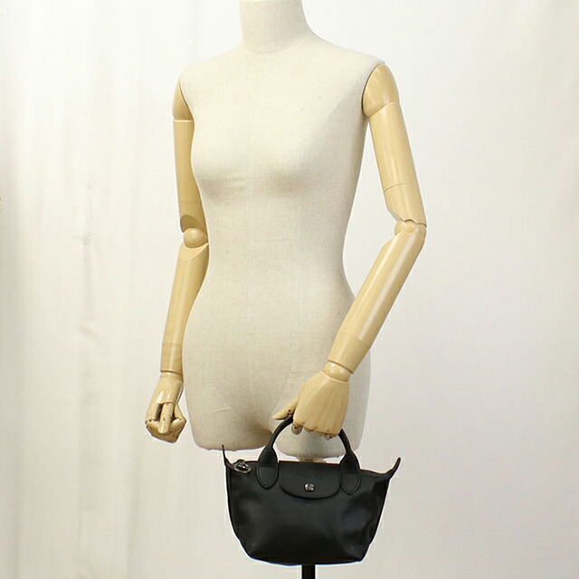 ロンシャン ハンドバッグ レディース ブランド Longchamp 2WAY レザー 1500 ブラック 軽量 小さめ 手提げ 高級 おしゃれ プレゼント 女性 実用的 かわいい
