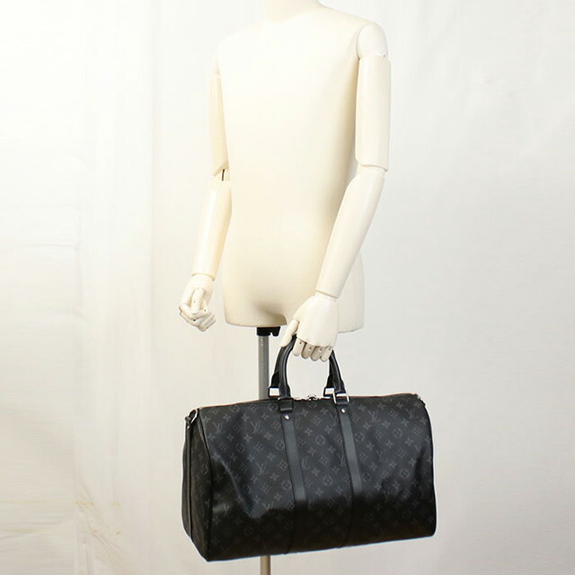 ルイヴィトン ボストンバッグ ユニセックス ブランド LOUIS VUITTON エクリプス キーポル・バンドリエール 45 M40569 ブラック バッグ