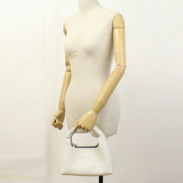 マークジェイコブス ハンドバッグ レディース ブランド MARC JACOBS THE MINI SACK レザー 2F3HSH020H01 ホワイト 軽量 小さめ 手提げ 高級 おしゃれ プレゼント 女性 実用的 かわいい