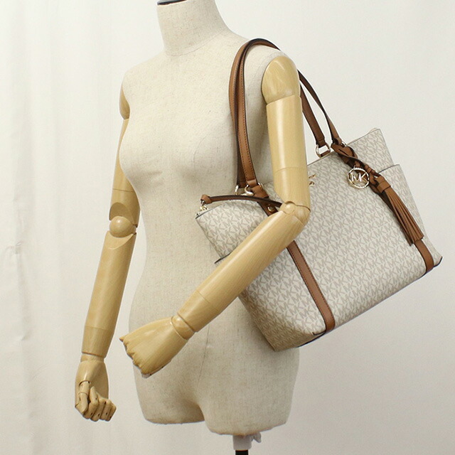 マイケルコース トートバッグ レディース ブランド MICHAEL KORS SULLIVAN 30T0GNXT2B ホワイト バッグ 軽量 手提げ 高級 おしゃれ プレゼント 女性 実用的 かわいい
