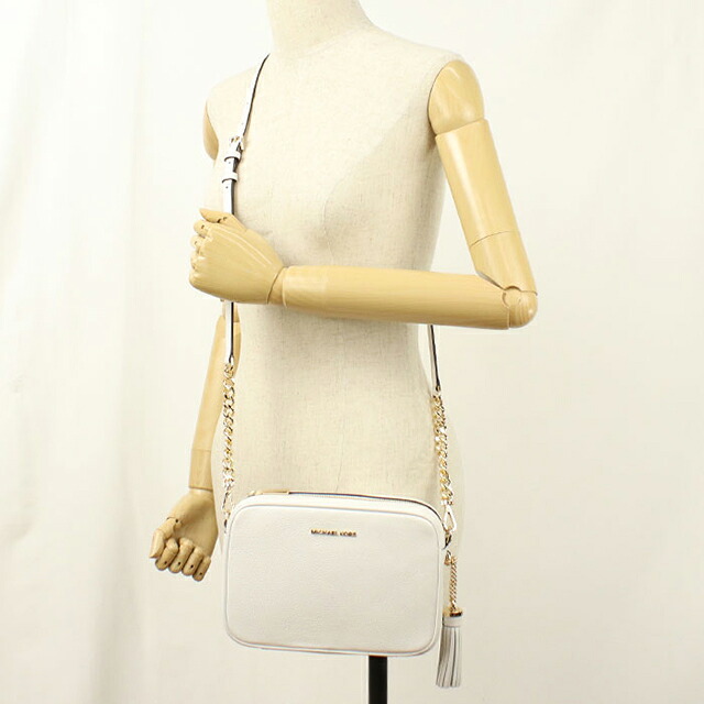 マイケルコース 斜め掛け ショルダーバッグ レディース ブランド MICHAEL KORS JET SET レザー 32F7GGNM8L ホワイト