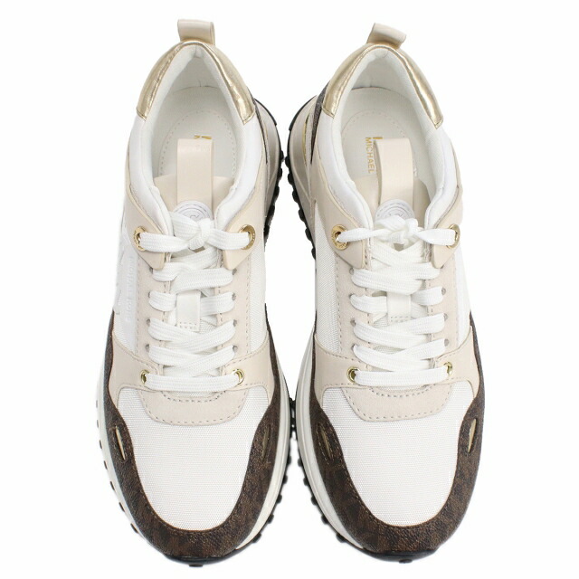 マイケルコース スニーカー レディース MICHAEL KORS PVC ポリエステル コットン ポリウレタン カンボジア 43F1THFS1B OPTIC WHITE ホワイト系 ブラウン系 小物 選べるモデル