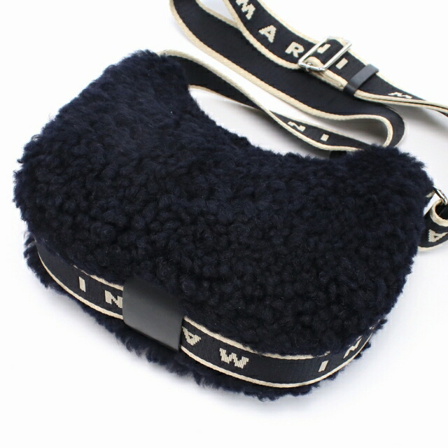 マルニ 斜め掛けショルダーバッグ レディース MARNI ラム、レザー イタリア SBMP0128Q0 ブラック バッグ 斜めがけ ブランド 高級 おしゃれ プレゼント 女性 実用的 かわいい