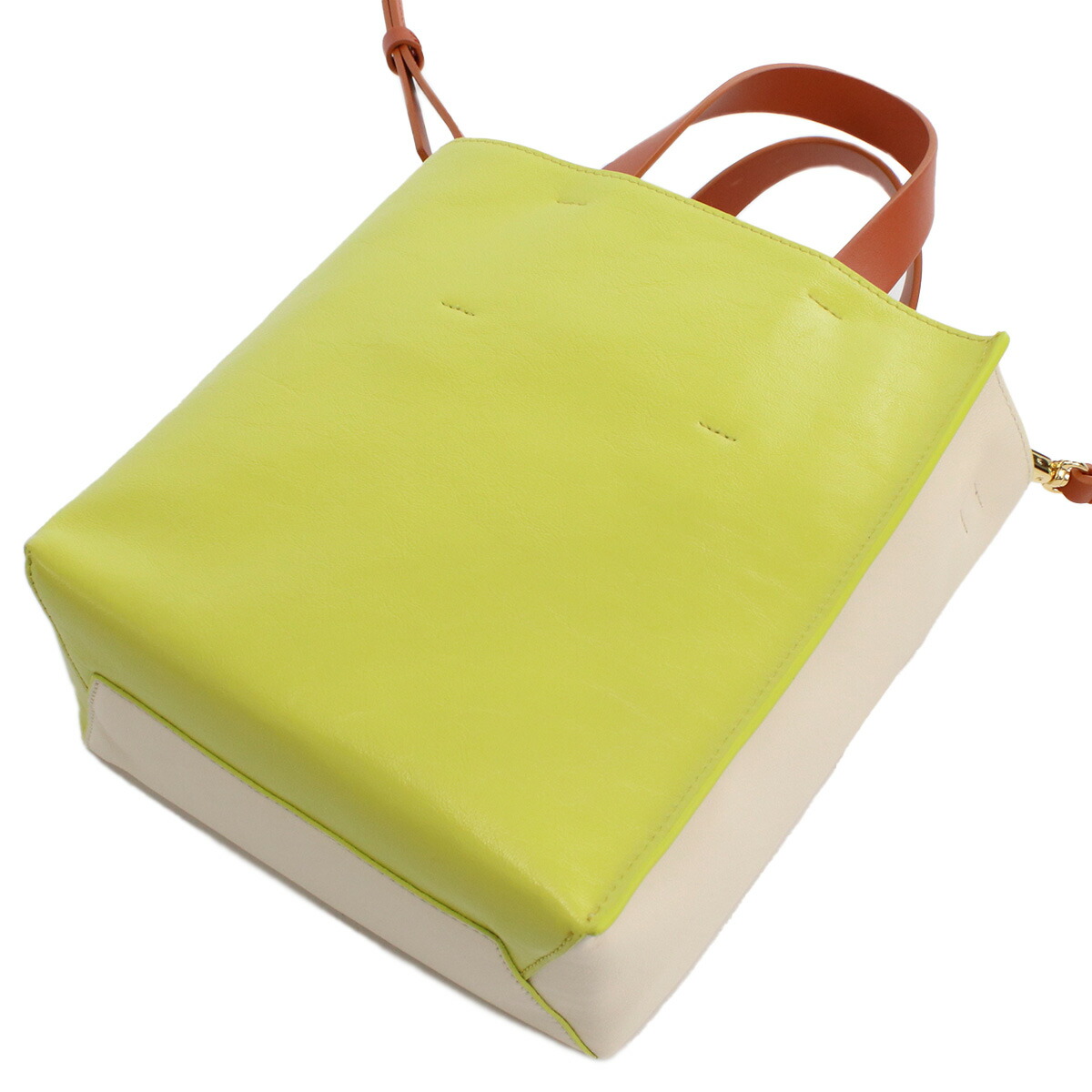 マルニ トートバッグ レディース MARNI レザー イタリア SHMP0040Q0 ホワイト系 イエロー系 バッグ 軽量 手提げ ブランド 高級 おしゃれ プレゼント 女性 実用的 かわいい