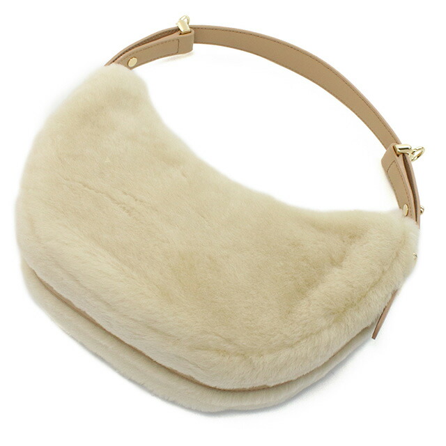 プラダ ショルダーバッグ セミショルダー レディース PRADA MONTONE フェイクファー、レザー イタリア 1BC194 ECRU+NOISETTE ベージュ系 バッグ 斜めがけ ブランド 高級 おしゃれ プレゼント 女性 実用的 かわいい