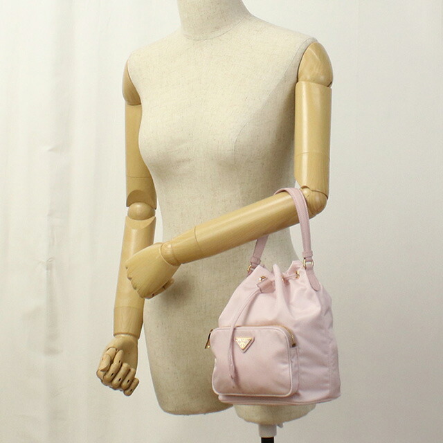 プラダ ハンドバッグ レディース ブランド PRADA 1BH038 ピンク バッグ 軽量 小さめ 手提げ 高級 おしゃれ プレゼント 女性 実用的 かわいい