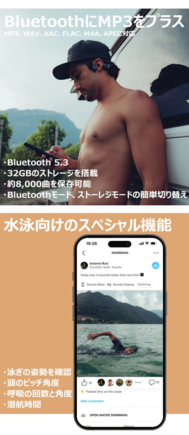 スント AQUA LIME BLUE 充電式クォーツ ヘッドホン ブランド メンズ レディース スントアクセサリー イヤホン Bluetooth SUUNTO SS051108000 ブルー