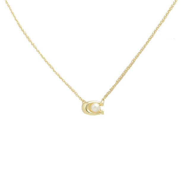 コーチ ネックレス ピアス セット COACH アクセサリー 473741GLD107 レディース Cロゴ ペンダント スタッズピアス ゴールド シンプル かわいい ブランド 誕生日プレゼント