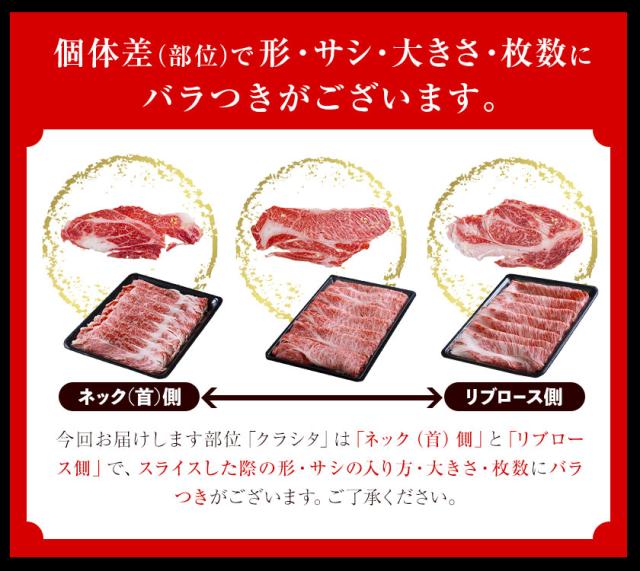 黒毛和牛 クラシタ 500g 切り落とし 霜降り 肩ロース 国産 九州産 牛肉 すき焼き しゃぶしゃぶ 冷凍 和牛 ギフト お取り寄せグルメ 【1-5営業日以内に発送予定（土日祝除く）】