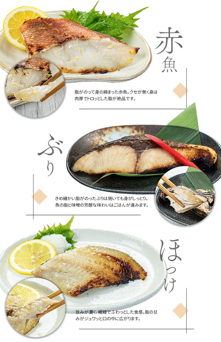 西京漬け 6種セット ギフト包装 [西京漬け6種セット]