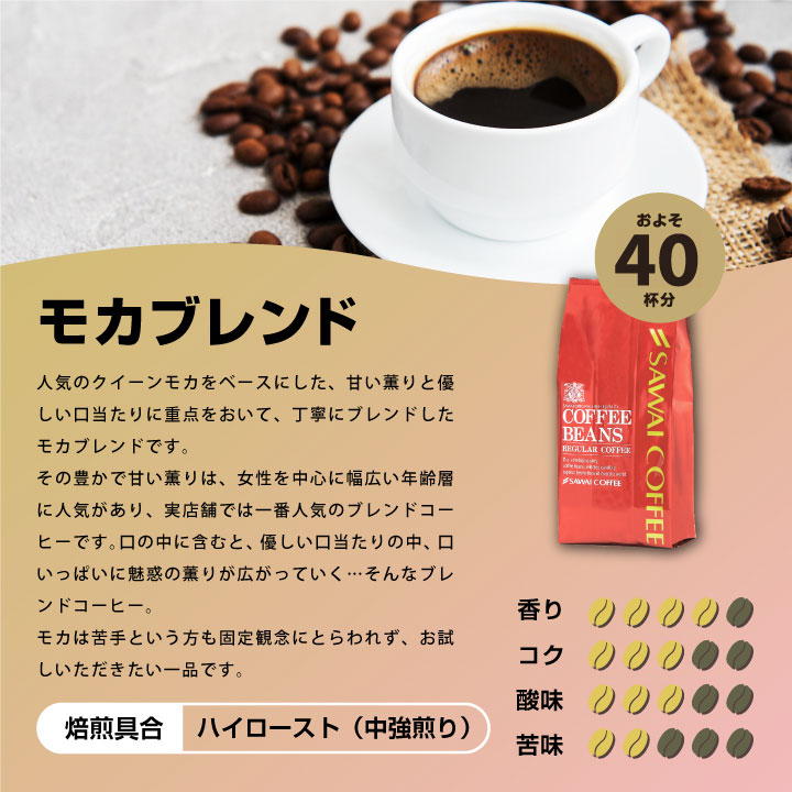 澤井珈琲 華やか × やさしさ。個性が光るモカセット クイーンモカ モカブレンド 400g×2袋 豆のまま