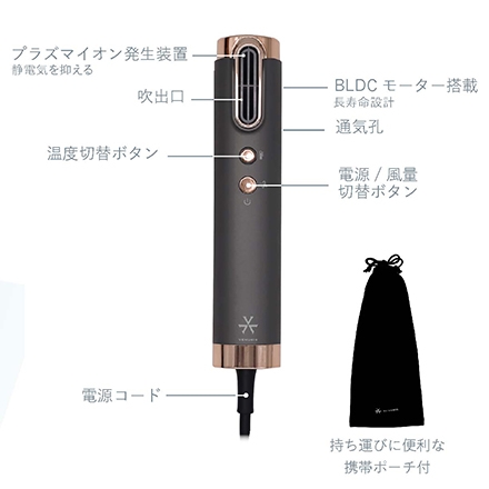 ＜VENUSiS＞ スリムフィットドライヤー VDS-7000　グレー（H）