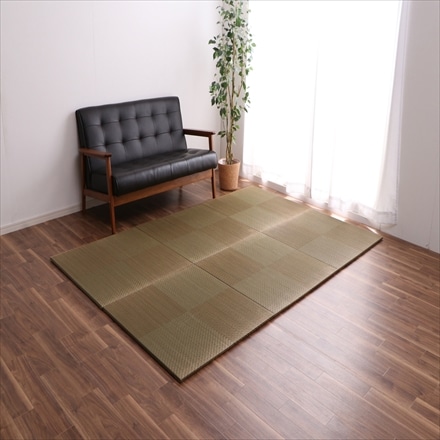 い草 へりなし 置き畳 シンプルノア 82×82cm ブラウン