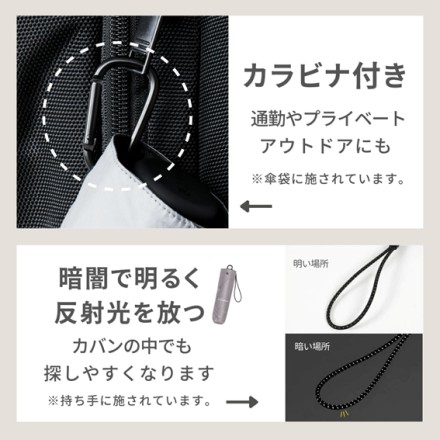 超軽量カーボン 完全遮光 晴雨兼用傘 aero グレー