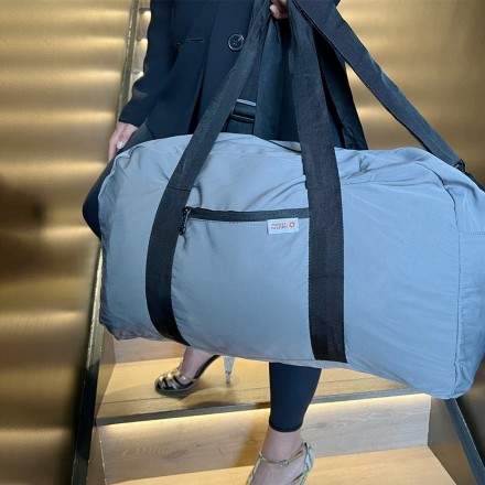 旅先の予備バッグ TRAVEL SENTRY 折りたたみ式ウィークエンダー ボストンバッグ ブラック