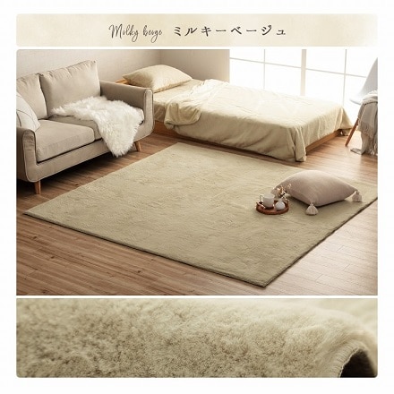 ラピアス ラグ 200×300cm ミルキーベージュ 3987929