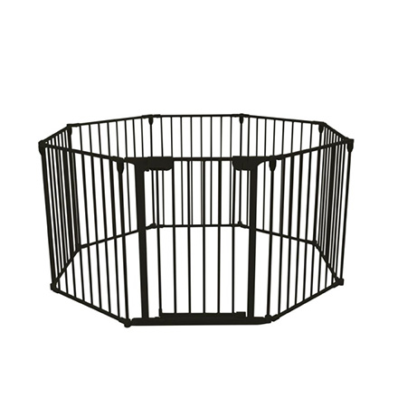 スチール ペットサークル ペットゲージ 8枚組 黒