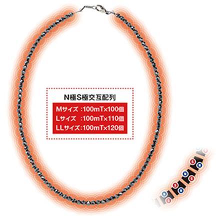 コラントッテ ルーチェ アルファ 磁気 ネックレス ブラック Colantotte LUCE α L