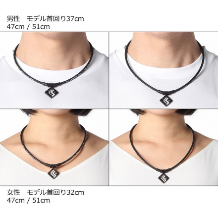 コラントッテ SPORTS PRO マグチタン 磁気 ネックレス ブラックチタン×レッド M