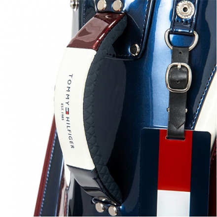 トミーヒルフィガー ゴルフ THMG5FC1 エナメルスポーツ カート キャディバッグ トリコロール(90)