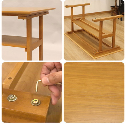 リビングテーブル 幅120 ラバーウッド 木目 センターテーブル ライトブラウン 幅120cm 2~4人掛け 高さ60cm