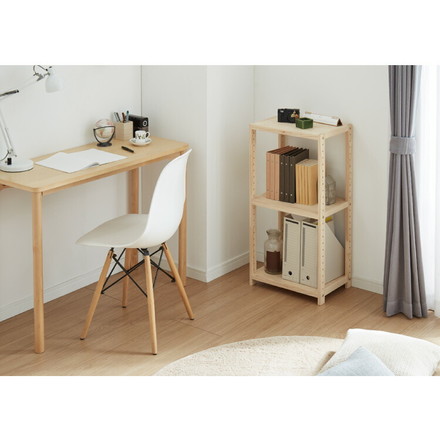 天然木 パインラック 4段 幅62 オープンラック 三段 木目 木製 収納 パイン材 シェルフ 奥行き30