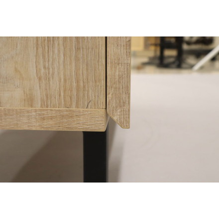 テレビ台 スチールレッグ 幅117.2 ローボード 脚付き 北欧 収納 木製 背面収納 ケーブル収納 新生活