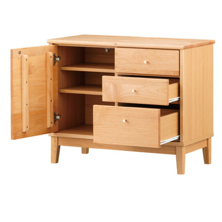 一生紀 キャビネット 幅80 FORTO 完成品 フォルト アルダー無垢材 ルーター収納 モデム収納 リビングボード