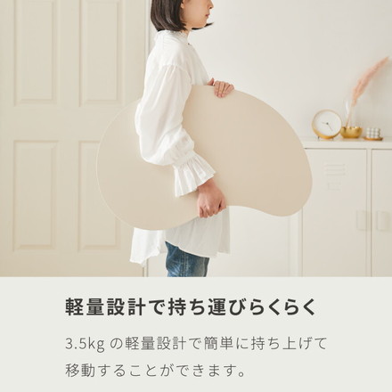 【roomnhome×リコメン堂】 テーブル 折りたたみ ビーンズテーブル 折れ脚 軽い 70cm幅 楕円 韓国インテリア インテリア カワイイ シンプル 折り畳み スチール脚 センターテーブル ビーンズグレー
