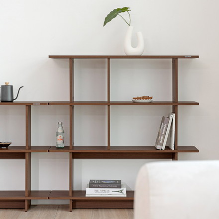 roomnhome バルトスクエアラック 幅100cm 2段 オープンラック 木製 見せる収納 収納 サイドテーブル ブラウン
